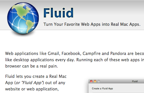Fluid  Turn Your Favorite Web Apps into Real Mac Apps
